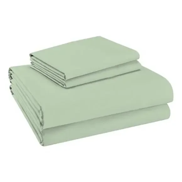 Purity Home Organic 100% Cotton Eco Friendly & Breathable Sheet Set Green Queen - Picture 1 of 7